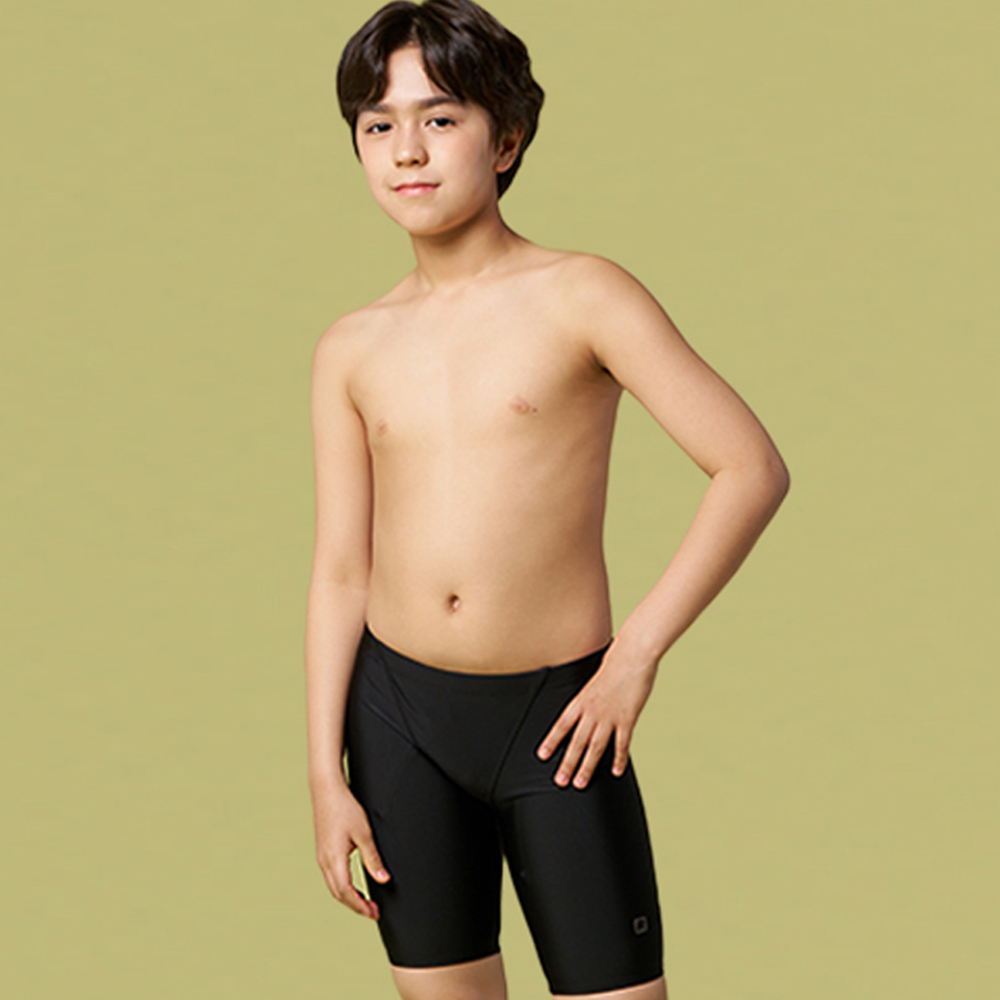 OSBH688-BLK 5부 연습용스판 아동 수영복